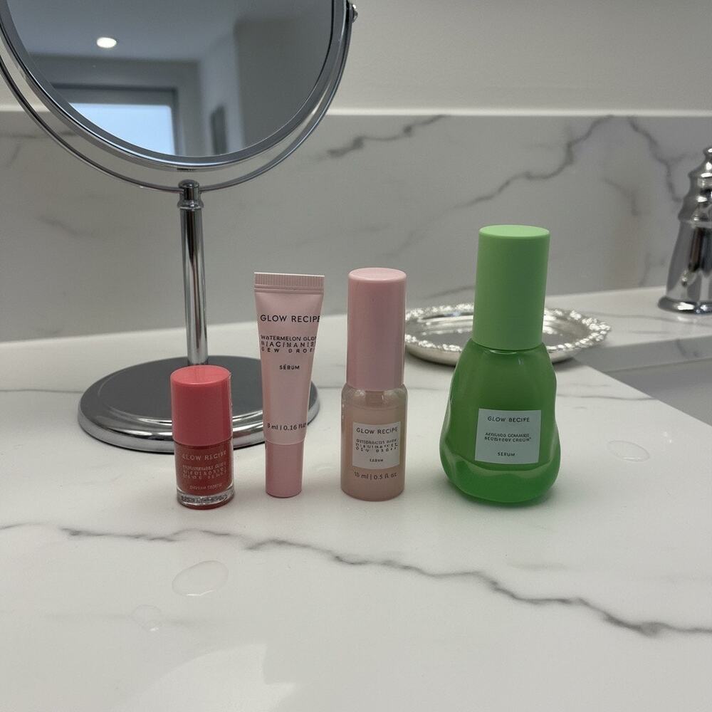 Glow Recipe Skincare Set Dew Drops Avocado Serum Bundle